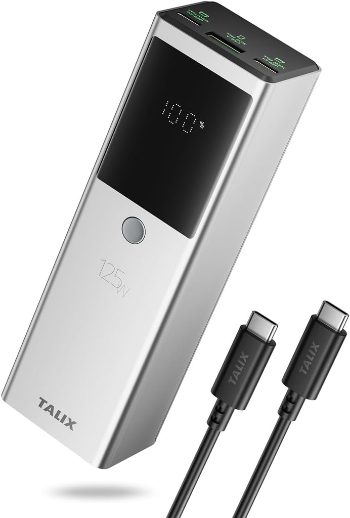 TALIX Laptop Power Bank, 12800mAh Portable Charger with 240W USB-C Cable