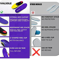 VALSOLE Heavy Duty Support Pain Relief Orthotics - 220+ lbs