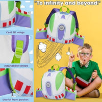 Disney Toy Story Backpack for Boys Girls Toddlers Buzz Lightyear 3D Wings Rucksack for School Supplies Travel Gifts for Kids