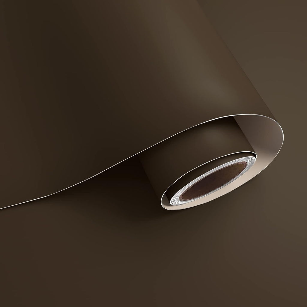 VaryPaper 32"x118" Large Size Brown Wallpaper Peel and Stick Solid Contact Paper for Countertops Waterproof Self Adhesiv