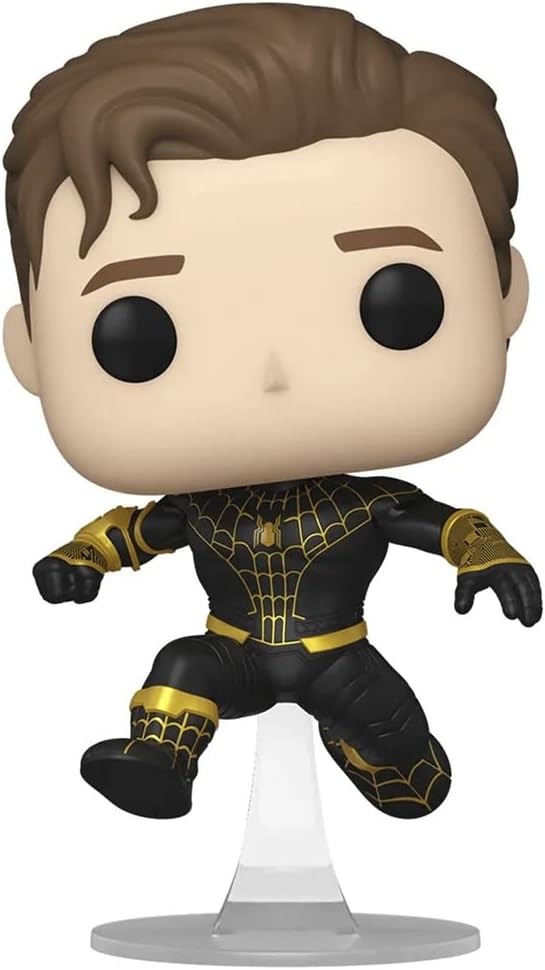 Funko Pop Marvel's Spiderman No Way Home: (Black/Gold) (Unmasked) Figure (AAA Anime Exclusive)