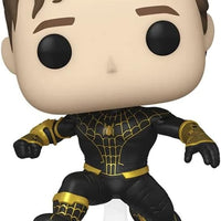 Funko Pop Marvel's Spiderman No Way Home: (Black/Gold) (Unmasked) Figure (AAA Anime Exclusive)