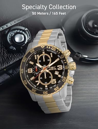 Invicta Men's Specialty Chronograph Textured Dial Stainless Steel Watch