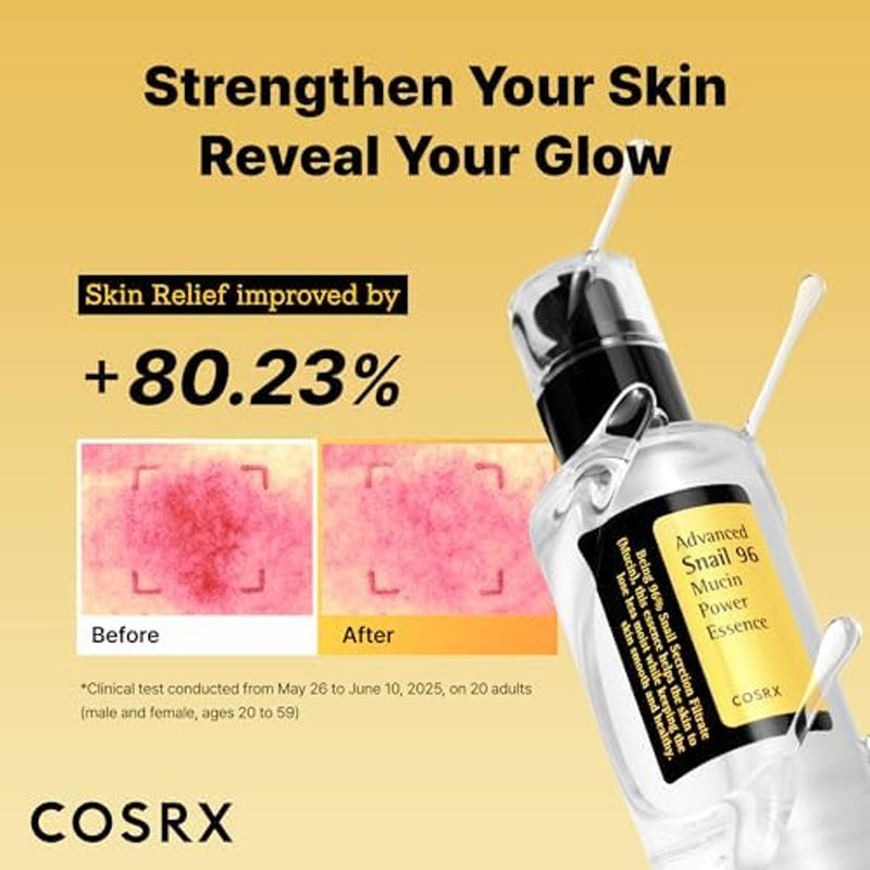 COSRX Sérum Reparador de Mucina de Caracol 100 ml, Sérum Facial Hidratante con Filtrado de Secreción de Caracol para Piel Apagada y Líneas Finas, Cuidado de la Piel Coreano