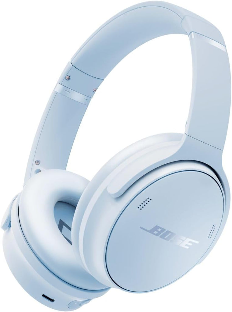 Bose QuietComfort Headphones - Wireless Bluetooth Headphones, Active Over Ear Noise Cancelling and Mic, USB-C Charging, Deep Bass, Up to 24 Hours of Playtime, Ice Blue - Limited Edition Color