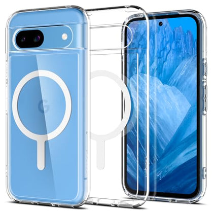 Spigen Ultra Hybrid Metal Ring Designed for Pixel 8a Case (2024) [Military-Grade Protection] - White