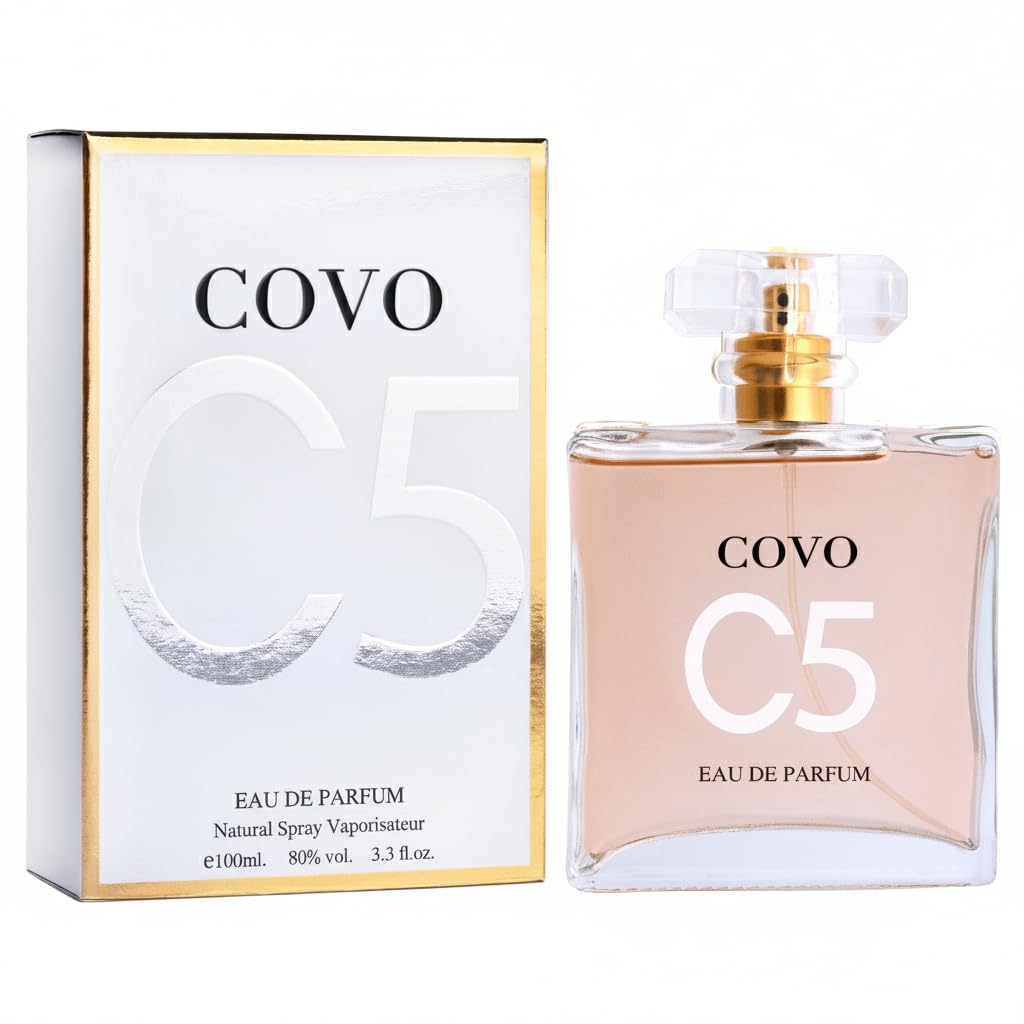 URBAN COLLECTION Covo C5 for Women Eau De Parfum 3.3 fl oz- Pure Femininity in a Bottle - Delicate Floral Scents of Jasmine and May Rose - Cruelty-Free Perfume Precious Gift for Women