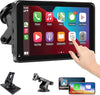 2025 Portable Wireless Carplay/Android Auto Screen for Car,7 Inch HD Touch Screen Car Play with Bluetooth,FM,Mirror Link for All Cars