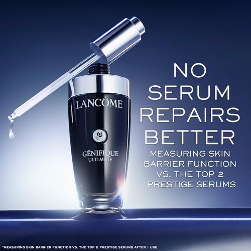 Lancôme Génifique Ultimate Dual Recovery Face Serum- Anti-Aging Serum Visibly Improves Fine Lines, Rough Texture, Plumpness and Even Skintone - with Beta Glucan and, Hyaluronic Acid