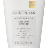 Kristin Ess Hair Weightless Shine Air Dry Cream for Curl Definition, Smoothing + Blowout Prep - Frizz Control - Light Ho