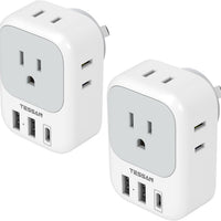TESSAN Australia Plug Adapter, New Zealand Power Adaptor, 2 Pack