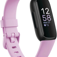 Fitbit Inspire 3 Health & Fitness Tracker with Stress Management, Workout Intensity, Sleep Tracking, 24/7 Heart Rate - 3-Month Google Health Premium Membership Included - Lilac Bliss/Black