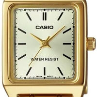 Casio LTP-V007G-9E Women's 22mm Rectangular Gold Tone Stainless Steel Watch