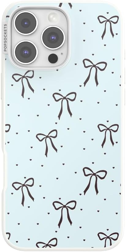 PopSockets iPhone 16 Pro Max Phone Case w/MagSafe Grip- Tiny Bows