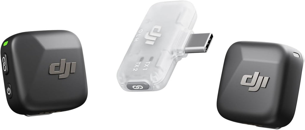 DJI Mic Mini (2 TX + 1 Mobile RX), Ultralight, Active Noise Cancelling