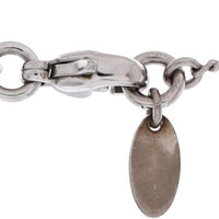 CHANEL Pre-Loved CC Crystal Logo Necklace Metal, Silver