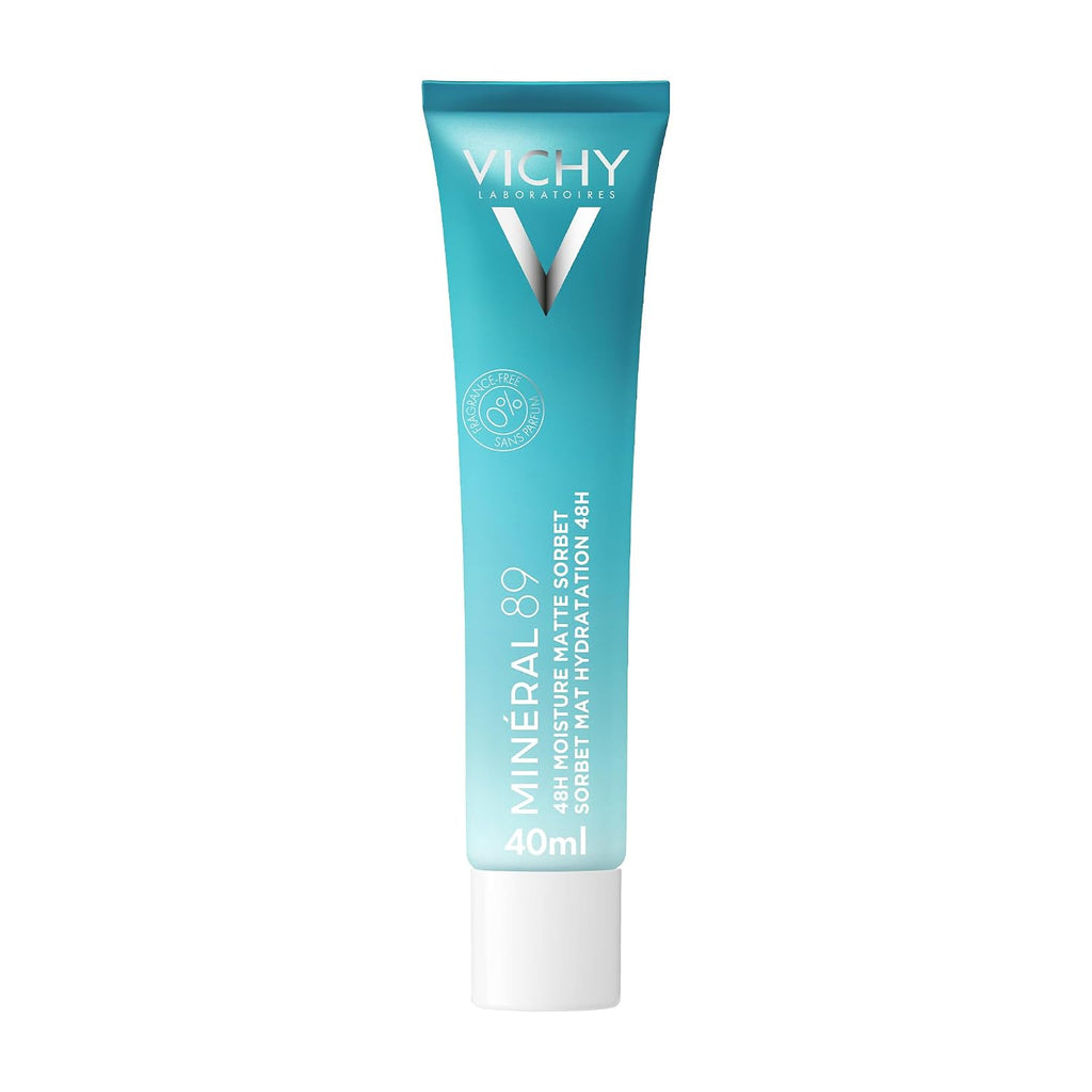 VICHY Minéral 89 Matte Sorbet Face Moisturizer For Oily Skin, Hyaluronic Acid + Niacinamide + Salicylic Acid, Shine Cont
