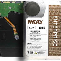 MDD MAXDIGITALDATA 18TB 7200 RPM 256MB Cache SATA 6.0Gb/s 3.5inch Internal Enterprise Hard Drive - 5 Years Warranty (Ren