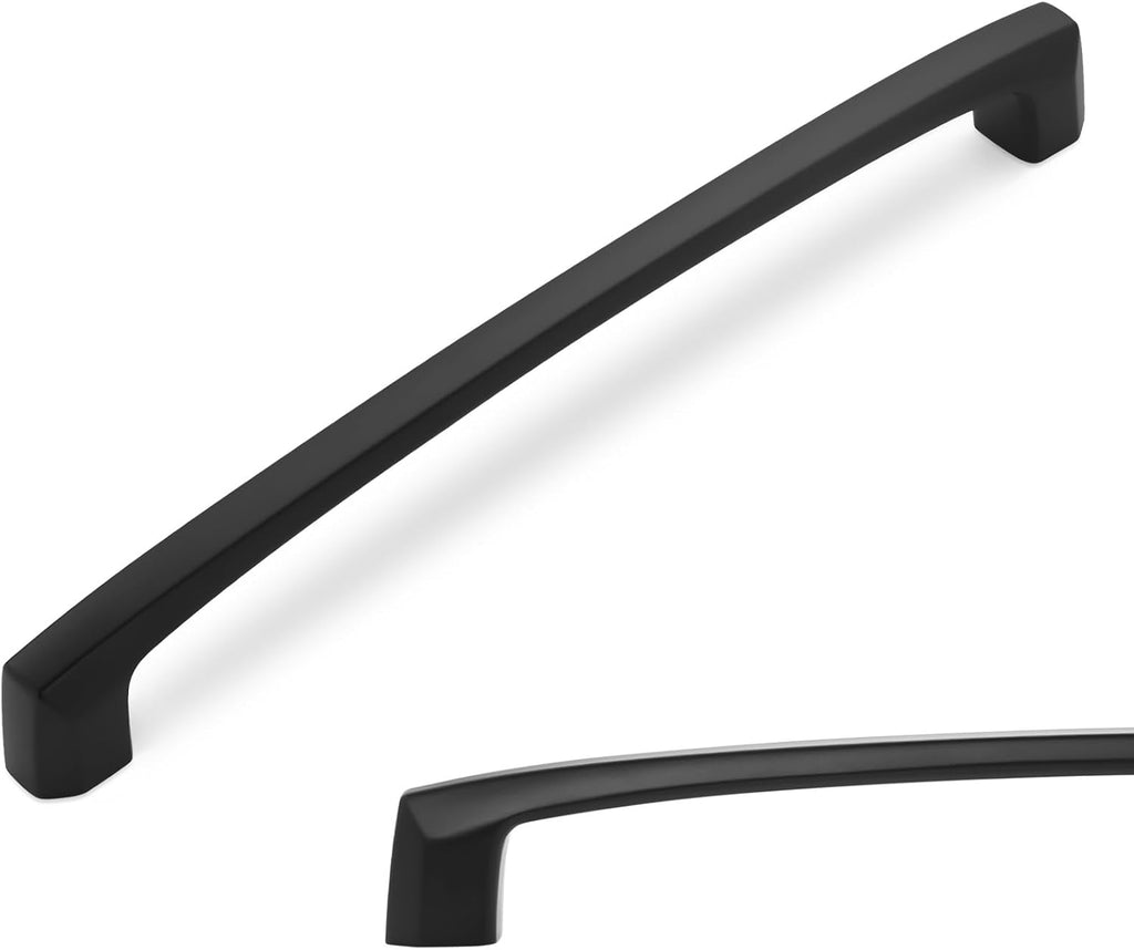 BUKOBYHE 30 Pack 7-1/2 Inch(192mm) Kitchen Cabinet Handles Matte Black Cabinet Pulls Zinc Alloy Drawer Pulls Solid Kitch