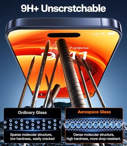 TORRAS for iPhone 17 Pro Max Screen Protector [12Ft Military-Grade Shatterproof] [9H+ Aerospace Tempered Glass] Anti-Scratch Full Coverage Fit Screen Protector 17 ProMax 6.9" 2-Pack