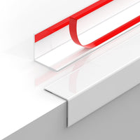MONOID Wall Corner Protectors Pure White 39" - Baby Safety Edge Guards (2 Pack)
