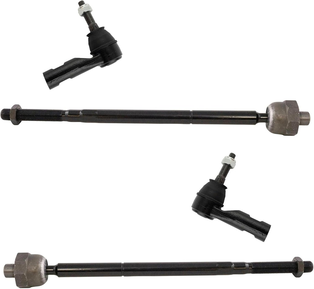 TRQ Inner and Outer Tie Rod Set 4 Piece