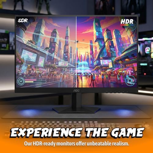AOC 27 Inch QHD Gaming Monitor 240Hz 0.3ms, Overclock 260Hz, IPS, 2560x1440, G-Sync Compatible, HDR Ready, DisplayPort 1.4 HDMI 2.0, VESA Mount, 3-Year Zero-Bright-Dot, Q27G41ZE