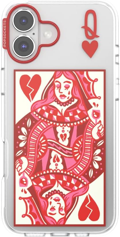 PopSockets iPhone 16 Plus Phone Case with MagSafe- Heart Queen