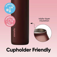 Owala FreeSip Twist Stainless Steel Water Bottle 24 oz Black Cherry