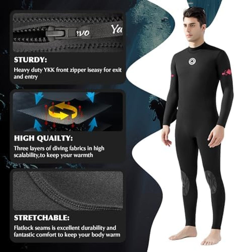Ofertaza, Yakevo Men Wetsuits 3mm Full Body Neoprene Wetsuit for Men
