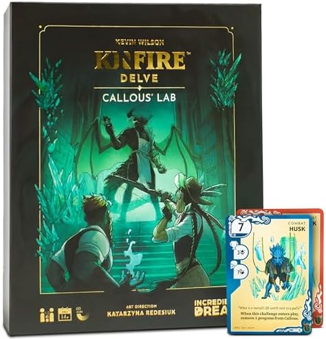 Incredible Dream Kinfire Delve: Vainglory’s Grotto – Solo or 2-Player Tactical Card and Dice Game – Puzzle-Focused Fantasy Adventure – 60+ Minute Gameplay – Compact, Replayable, Ages 14+