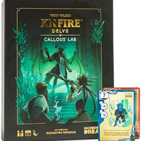 Kinfire Delve: Callous’ Lab – Tactical Solo or 2-Player Card & Dice Game, Puzzle-Focused Adventure with Replayable Depths, Ages 14+, 60+ Min Gameplay (Part of the Kinfire Universe: 5 Standalone Games)