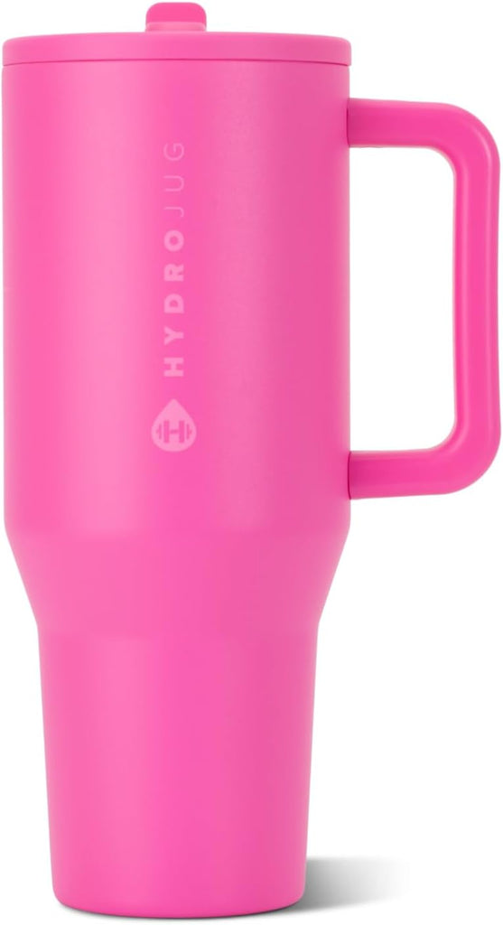 HydroJug Traveler 40oz, Insulated Tumbler with Handle & Straw, Razzle