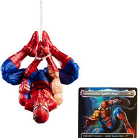 Marvel Legends Series Magic: The Gathering Battle-Damaged Spider-Man, 6-Inch Action Figure Toy & Exclusive Foil Collectible Card Game Trading Card