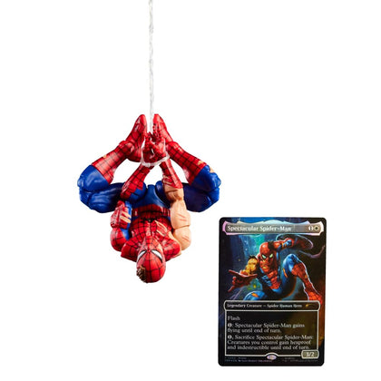 Marvel Legends Series Magic: The Gathering Battle-Damaged Spider-Man Action Figure 6 pulgadas + Carta Coleccionable