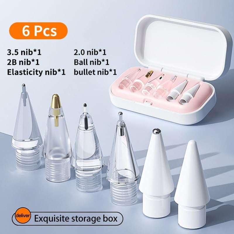 Mangix 6 Pack Replacement Pencil Tips with Case for Apple Pencil Pro/2nd/1st/USB-C