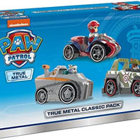 Paw Patrol, True Metal Classic Pack of 3 Collectible Die-Cast Vehicles, 1:55 Scale