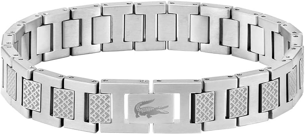 Lacoste Metropole Bracelet – Unisex H-Link with Crocodile Clasp