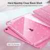 Fintie Slim Case for iPad (A16) 11th Generation 11 Inch (2025), iPad 10th Generation 10.9 Inch (2022) - Glittering Sparkly Shockproof Cover with Shiny Clear Back Shell & Pencil Holder, Pink