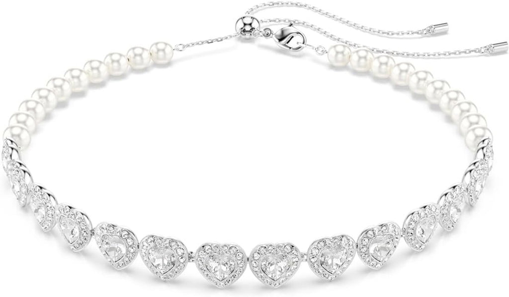 Swarovski Ariana Grande Collection, Clear Crystal & Pearls, Rhodium Finish, Necklaces, Earrings and Bracelets