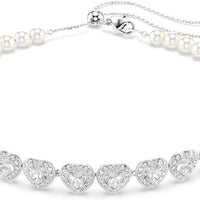 Swarovski Ariana Grande Collection, Clear Crystal & Pearls, Rhodium Finish, Necklaces, Earrings and Bracelets