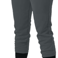 Alleson Athletic Fastpitch Softball Pants for Women. Low Rise Double Knit Charcoal Softball Pants with Belt Loop (Style