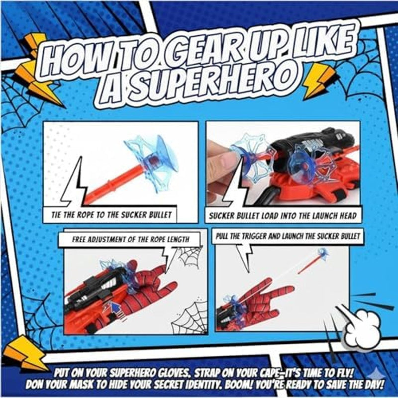 Superhero Toy Set – Includes 2 Shooters, 2 Gloves, and 1 Cape