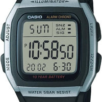 Casio Men's W96H-1AV Stainless Steel Sport Watch with Black Band