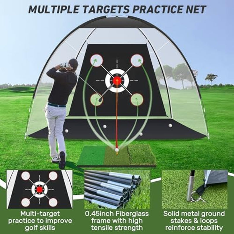 Ofertaza, KLAODOT Golf Net with Practice Mat,Golf Hitting