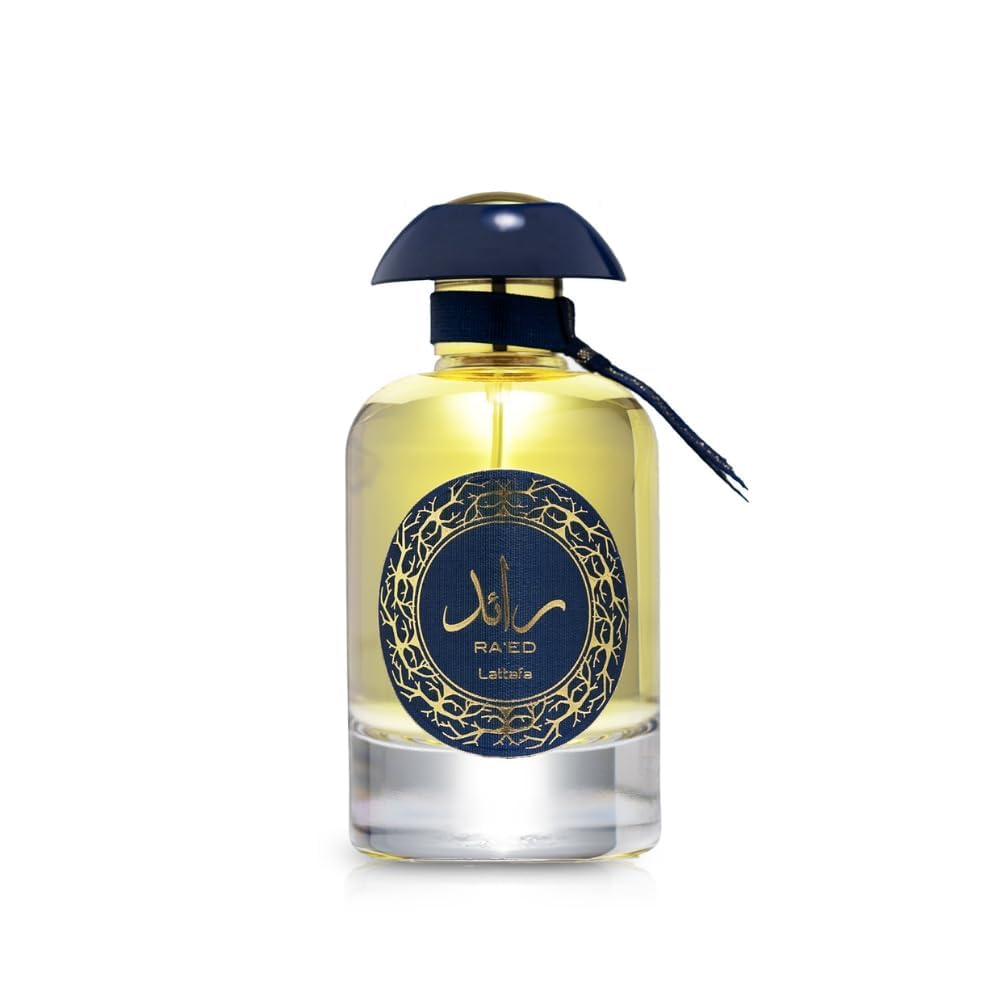 Lattafa Raed Luxe Gold – Fruity, Floral, Woody, Amber – Eau de Parfum Spray Long-Lasting Fragrance for Unisex, 3.40 Ounce / 100 ml