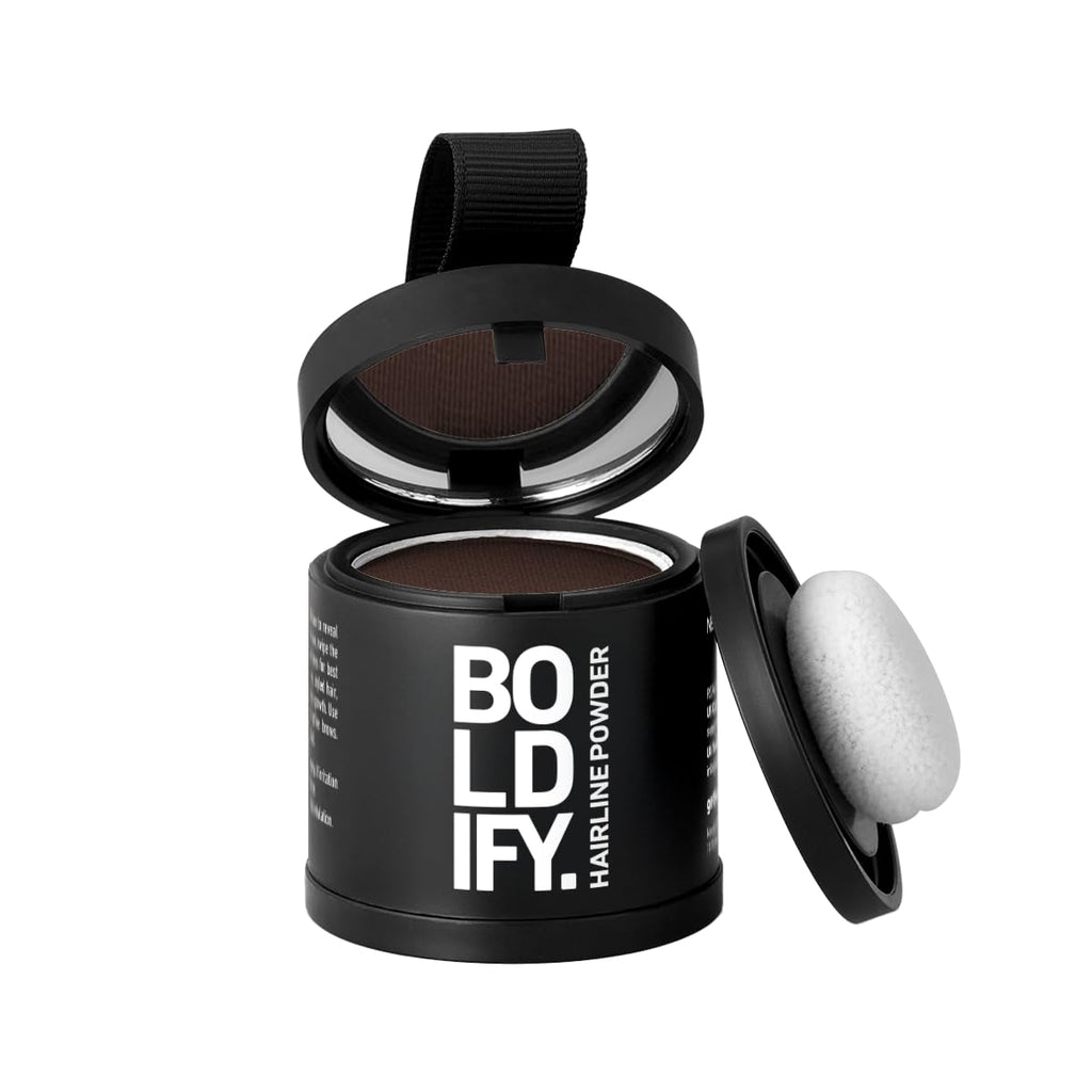 Boldify Hairline Powder, Root Touch Up Hair Color Hazel Brown 10g