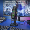 XLR/USB Dynamic Microphone for Gaming Podcast,Mic for iPhone Phone PC Computer Gaming Streaming Microphone with RGB Light,Mute Button,Mic Gain,Headphones Jack,Desktop Stand,Singing YouTube