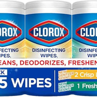 Ofertaza, Pack 3 Clorox Disinfecting Wipes for Allergy Season, 75 Count Each