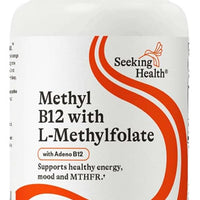 Seeking Health Methyl B12 with L-Methylfolate - MTHFR Support Supplement - Methylation Support Supplement - Lozenges to Support Brain Health & Energy - 60 Lozenges